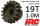 HRC71019 Motorritzel - 1.0M / 5mm Achse - Stahl - Leicht - 19Z