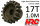 HRC71017 Motorritzel - 1.0M / 5mm Achse - Stahl - Leicht - 17Z