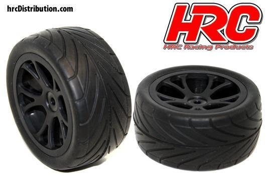 "Reifen - 1/10 Buggy - Hinten - montiert - Schwarz Felgen - 2,2"" - 12mm hex - Street Arrow Radial (2 Stk,) (Ken Block kompatibel)  HRC61107" / HRC61107