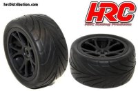 &quot;Reifen - 1/10 Buggy - Hinten - montiert - Schwarz Felgen - 2,2&quot;&quot; - 12mm hex - Street Arrow Radial (2 Stk,) (Ken Block kompatibel)  HRC61107&quot; / HRC61107