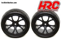 HRC61107 "Reifen - 1/10 Buggy - Hinten - montiert - Schwarz Felgen - 2,2"" - 12mm hex - Street Arrow Radial (2 Stk,) (Ken Block kompatibel)  HRC61107" / HRC61107