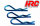 HRC2073BL Karosserieklammern - 1/8 - Kurz - Klein Kopf - Blau (10 Stk.)