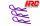 HRC2071PU Karosserieklammern - 1/10 - Kurz - Klein Kopf - Purple (10 Stk.)