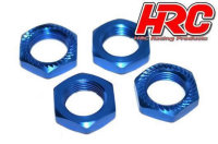 Radmutter 1/8 - 17mm x 1.25 - serrated geflanscht - Blau...