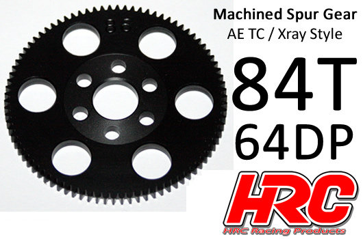 Hauptzahnrad - 64DP - Low Friction Gefräst Delrin - Xray/AE/TM Style -  84Z / HRC76484X