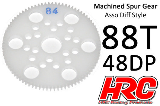 Hauptzahnrad - 48DP - Low Friction Gefräst Delrin - Diff Style -  88Z