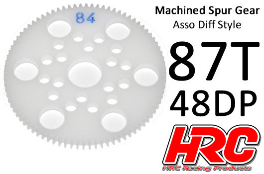 Hauptzahnrad - 48DP - Low Friction Gefräst Delrin - Diff Style -  87Z