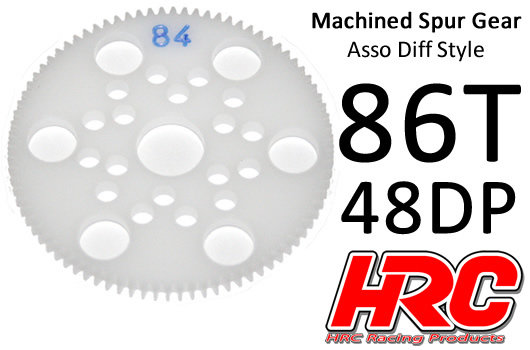 Hauptzahnrad - 48DP - Low Friction Gefräst Delrin - Diff Style -  86Z