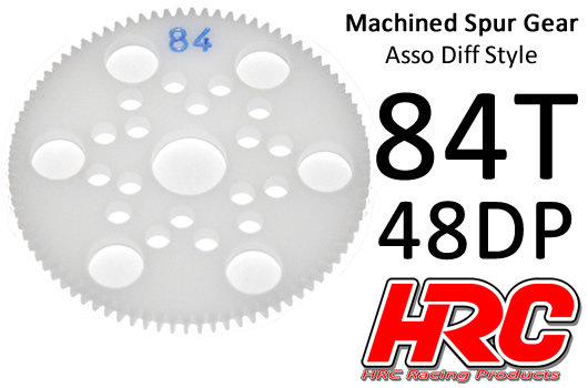 Hauptzahnrad - 48DP - Low Friction Gefräst Delrin - Diff Style -  84Z