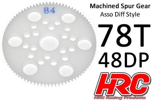 Hauptzahnrad - 48DP - Low Friction Gefräst Delrin - Diff Style -  78Z