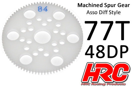 Hauptzahnrad - 48DP - Low Friction Gefräst Delrin - Diff Style -  77Z