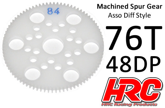 Hauptzahnrad - 48DP - Low Friction Gefräst Delrin - Diff Style -  76Z