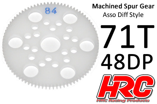 Hauptzahnrad - 48DP - Low Friction Gefräst Delrin - Diff Style -  71Z