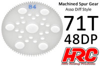 Hauptzahnrad - 48DP - Low Friction Gefr&auml;st Delrin - Diff Style -  71Z