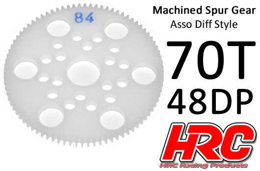 Hauptzahnrad - 48DP - Low Friction Gefräst Delrin - Diff Style -  70Z