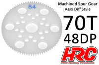 Hauptzahnrad - 48DP - Low Friction Gefr&auml;st Delrin - Diff Style -  70Z