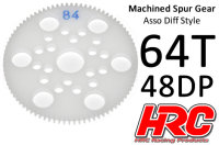 Hauptzahnrad - 48DP - Low Friction Gefr&auml;st Delrin - Diff Style -  64Z