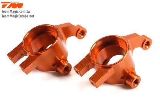 Option Part - E4D-MF - Aluminum 7075 - Steering Block - Orange (2 pcs)