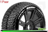 LR-T3104VB Louise RC - B-TURBO - 1-8 Buggy --Inhalt: 2 Reifen-- Fertig Verklebt - Super Soft - Speichenfelgen Schwarz - Hex 17mm - L-T3104VB