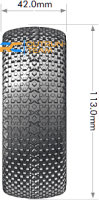 LR-T3104VB Louise RC - B-TURBO - 1-8 Buggy Komplettradsatz - Fertig Verklebt - Super Soft - Speichenfelgen Schwarz - Hex 17mm - L-T3104VB