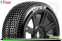 LR-T3194SB Louise RC - B-VIPER-JA - 1-8 Buggy --Inhalt: 2 Reifen-- Fertig Verklebt - Soft - Speichenfelgen Schwarz - Hex 17mm - L-T3194SB