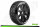LR-T3194SB Louise RC - B-VIPER-JA - 1-8 Buggy Komplettradsatz - Fertig Verklebt - Soft - Speichenfelgen Schwarz - Hex 17mm - L-T3194SB