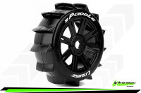 LR-T3249SB Louise RC - B-PADDLE - 1-8 Buggy Komplettradsatz - Fertig Verklebt - Soft - Speichenfelgen Schwarz - Hex 17mm - L-T3249SB
