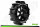 LR-T3249SB Louise RC - B-PADDLE - 1-8 Buggy Komplettradsatz - Fertig Verklebt - Soft - Speichenfelgen Schwarz - Hex 17mm - L-T3249SB