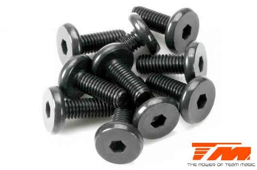 Screws - Button Head - Hex (Allen) - M3 x  8mm Half Thread (10 pcs)