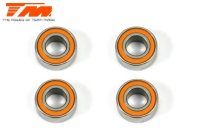 Kugellagern - metrisch -  6x12x4mm Gummidichtung Orange...