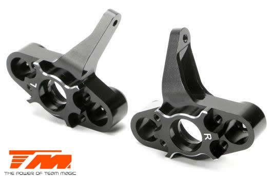 Option Part - E5 - CNC Machined Steering Block - Black (2 pcs)