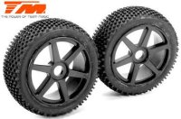 Reifen - 1/8 Buggy - montiert - schwarz Felgen - 17mm hex...