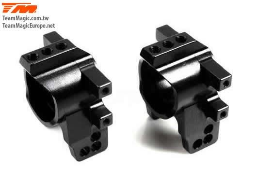 Option Part - E4D-MF - Aluminum 7075 - Rear Hub Carrier - Black (2 pcs)