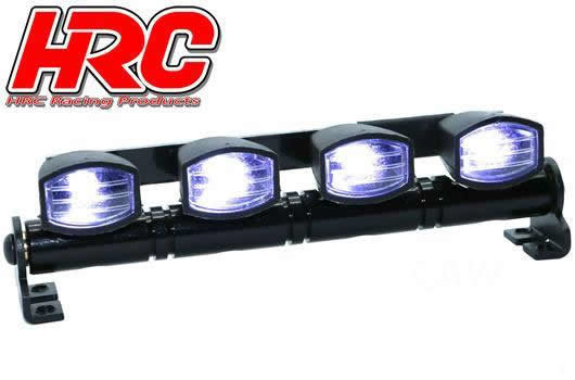 Lichtset - 1/10 oder Monster Truck - LED - JR Stecker - Dachleuchten Stange - Typ A Weiss