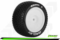 LR-T3176VWKR Louise RC - E-MAGLEV - 1-10 Buggy --Inhalt: 2 Reifen-- Fertig Verklebt - Super Soft - Dish Felgen Weiss - Hex 12mm - 4WD - Hinten - L-T3176VWKR