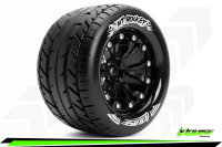 LR-T3201SB Louise RC - MT-ROCKET - 1-10 Monster Truck --Inhalt: 2 Reifen-- Fertig Verklebt - Sport - Felgen 2.8 Schwarz - 0-Offset - Hex 12mm - L-T3201SB