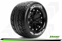 Louise RC - MT-ROCKET - 1-10 Monster Truck --Inhalt: 2 Reifen-- Fertig Verklebt - Sport - Felgen 2.8 Schwarz - Hex 14mm - L-T3201SBM