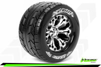 Louise RC - MT-ROCKET - 1-10 Monster Truck --Inhalt: 2 Reifen-- Fertig Verklebt - Sport - Felgen 2.8 Chrom - Hex 12mm - L-T3201SC