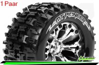 LR-T3202SC Louise RC - MT-PIONEER - 1-10 Monster Truck --Inhalt: 2 Reifen-- Fertig Verklebt - Sport - Felgen 2.8 Chrom - Hex 12mm - L-T3202SC