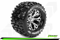 LR-T3202SC Louise RC - MT-PIONEER - 1-10 Monster Truck --Inhalt: 2 Reifen-- Fertig Verklebt - Sport - Felgen 2.8 Chrom - Hex 12mm - L-T3202SC