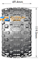 LR-T3204SB Louise RC - MT-UPHILL - 1-10 Monster Truck --Inhalt: 2 Reifen-- Fertig Verklebt - Sport - Felgen 2.8 Schwarz - 0-Offset - Hex 12mm - L-T3204SB