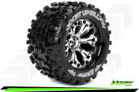 LR-T3204SC Louise RC - MT-UPHILL - 1-10 Monster Truck --Inhalt: 2 Reifen-- Fertig Verklebt - Sport - Felgen 2.8 Chrom - Hex 12mm - L-T3204SC