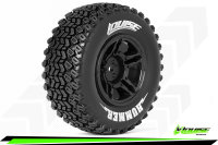 LR-T3224SBLA Louise RC - SC-HUMMER - (2) 1-10 Short Course --Inhalt: 2 Reifen-- Fertig Verklebt - Soft - Felgen Schwarz - Losi TEN-SCTE 4X4 - L-T3224SBLA