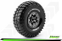 LR-T3237VBC Louise RC - CR-ARDENT - 1-10 Crawler --Inhalt: 2 Reifen-- Fertig Verklebt - Super Soft - Felgen 2.2 Schwarz-Chrom - Hex 12mm - L-T3237VBC