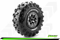 Louise RC - CR-ROWDY - 1-10 Crawler --Inhalt: 2 Reifen-- Fertig Verklebt - Super Soft - Felgen 2.2 Schwarz-Chrom - Hex 12mm - L-T3238VBC