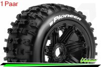 Louise RC - B-PIONEER -  1-5 Buggy --Inhalt: 2 Reifen-- Fertig Verklebt - Sport - Bead-Lock Felgen Schwarz - Hex 24mm - Hinten - L-T3243B