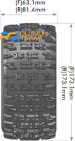 LR-T3243B Louise RC - B-PIONEER -  1-5 Buggy --Inhalt: 2 Reifen-- Fertig Verklebt - Sport - Bead-Lock Felgen Schwarz - Hex 24mm - Hinten - L-T3243B