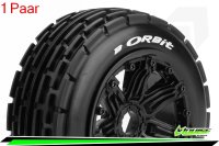 LR-T3265B Louise RC - B-ORBIT - 1-5 Buggy --Inhalt: 2 Reifen-- Montiert - Sport - Bead-Lock Felgen Schwarz - Hex 24mm - Vorne - L-T3265B