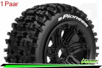 LR-T3267B Louise RC - B-PIONEER -  1-5 Buggy --Inhalt: 2 Reifen-- Montiert - Sport - Bead-Lock Felgen Schwarz - Hex 24mm - Vorne - L-T3267B