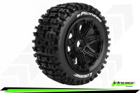 Louise RC - B-PIONEER -  1-5 Buggy --Inhalt: 2 Reifen-- Montiert - Sport - Bead-Lock Felgen Schwarz - Hex 24mm - Vorne - L-T3267B